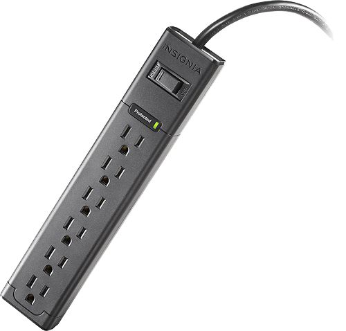surge protector by itself in the color black