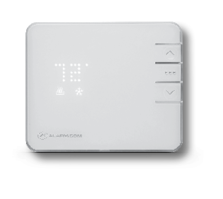 smart thermostat displayed as a stand alone device