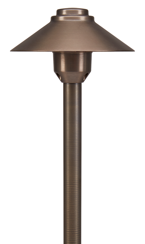 uplight pro pathway light pictured in solid brass color